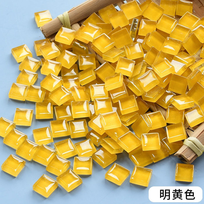 Golden Yellow Colored Mosaic Chips for Resin Art - 500g