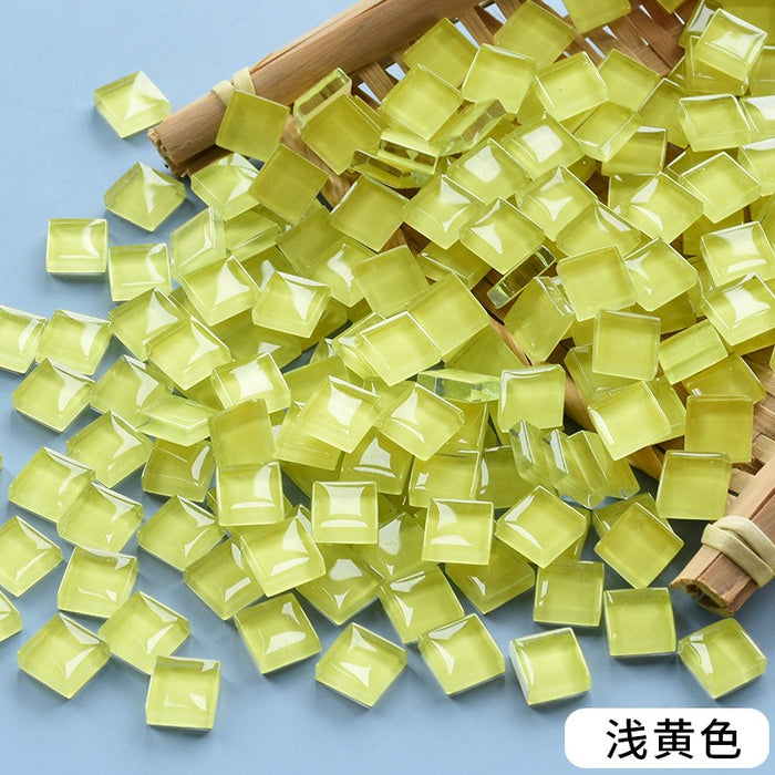 Light Yellow Colored Mosaic Chips for Resin Art - 500g