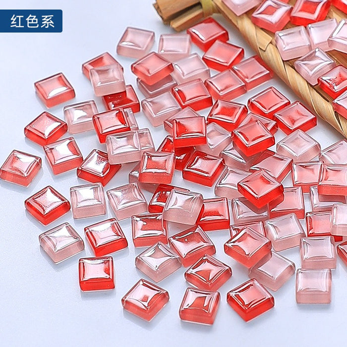 Red and Peach Color Mosaic Stones for Resin Art
