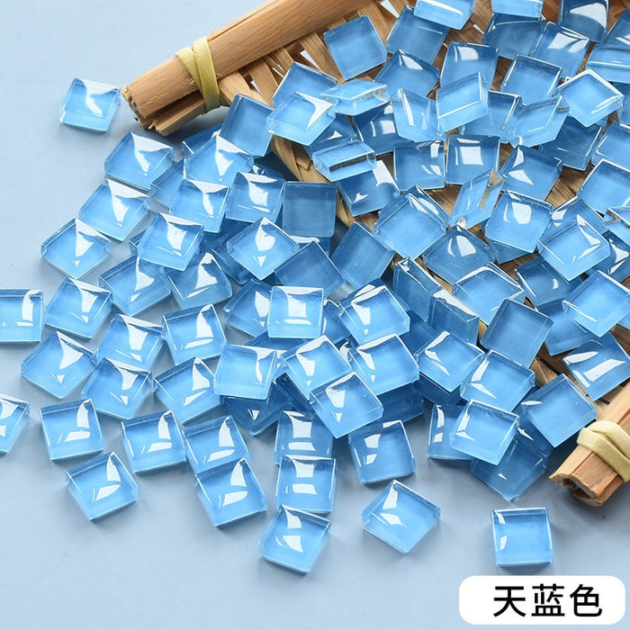 Sky Blue Colored Mosaic Chips for Resin Art - 500g | Fillings - Resinarthub