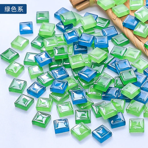 Emerald & Aqua Marine Green Colored Mosaic Stones for Resin Art(500g) | Fillings - Resinarthub