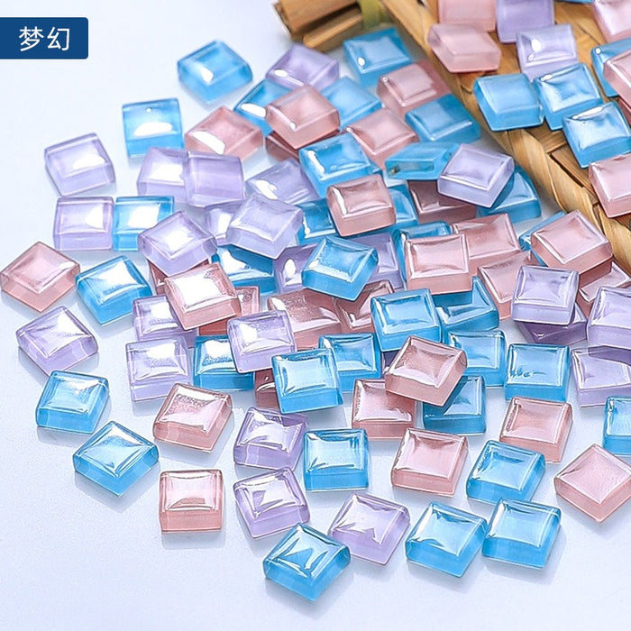 Pastel Blue, Pink, and Lavender Mosaic Chips for Resin Art (500gm)