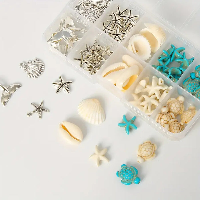 10 Grids Boho Style Sea Shells and Miniatures for Resin Art | Fillings - Resinarthub