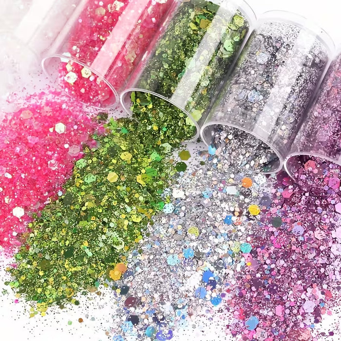 45pcs Holographic Chunky Glitter Set for Resin Art