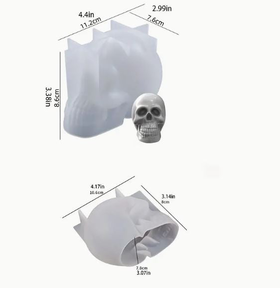 Skull Silicone Mold for Candle Making