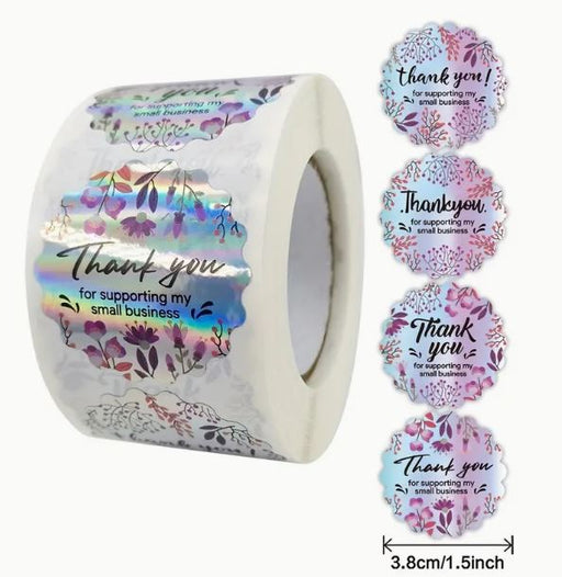 500 Sheets Thank you Rainbow Decorative Stickers Labels (2 variants) |  - Resinarthub