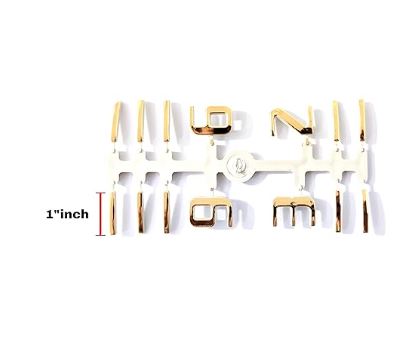 Clock Numbers and Hands/ Needles (Set of 1 Gold) | Boards and Clock Accessories - Resinarthub