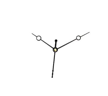 Clock Numbers and Hands/ Needles (Set of 1) (Gold Numbers And Black Hands) | Boards and Clock Accessories - Resinarthub