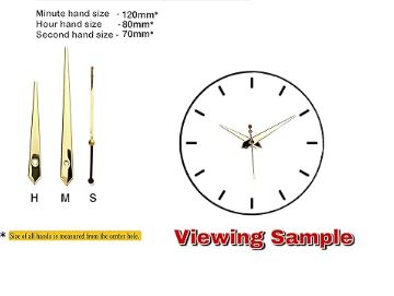 Diamond Shaped  Clock Hands/ Needles for Resin Clock (Set of 1) (Gold) | Boards and Clock Accessories - Resinarthub