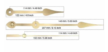 Clock Hands For Clock Making 122*143*152mm(Gold) | Boards and Clock Accessories - Resinarthub