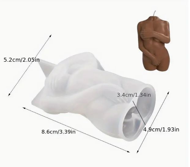 Human Body Shaped Silicone Mold For Candle Making (2 variants) |  - Resinarthub