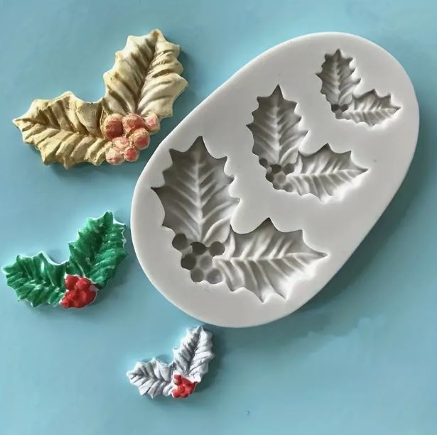 Holly Leaf Silicone Mold for resin | Mould - Resinarthub