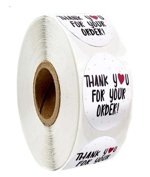 Round stickers thank you for your order sticker rolls for E-Com Packs (2 variants)