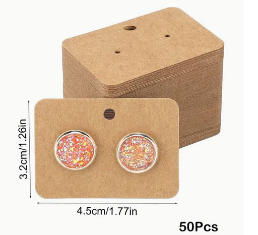50pcs Earring Holder Cards for E-Com Packs | Tools - Resinarthub