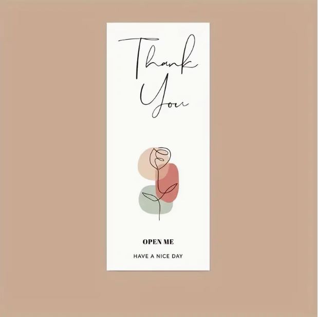 White Rectangular Thank you Packaging Label Stickers for E-Com Packs | tool - Resinarthub