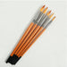 5pcs Pointed Brown Painting Brush Kit | Tools - Resinarthub