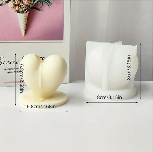 Heart-shaped Candle Silicone Mold for Candle Making | Mould - Resinarthub