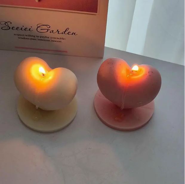 Heart-shaped Candle Silicone Mold for Candle Making | Mould - Resinarthub