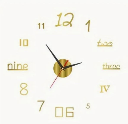 Golden Luminous Clock Accessories for Resin Art | Boards and Clock Accessories - Resinarthub