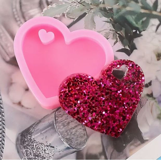 Heart Shaped Keychain Silicone Mold for Resin Art | Mould - Resinarthub