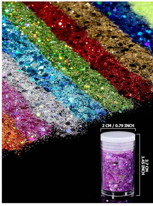 32 Pots of Holographic Glitter for Art (3 variants) | Fillings - Resinarthub