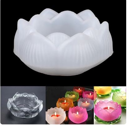 Lotus Flower Cylinder Silicone Mold | Mould - Resinarthub