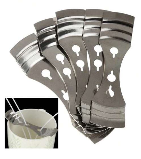 5pcs Stainless Steel Candle Wick Holder