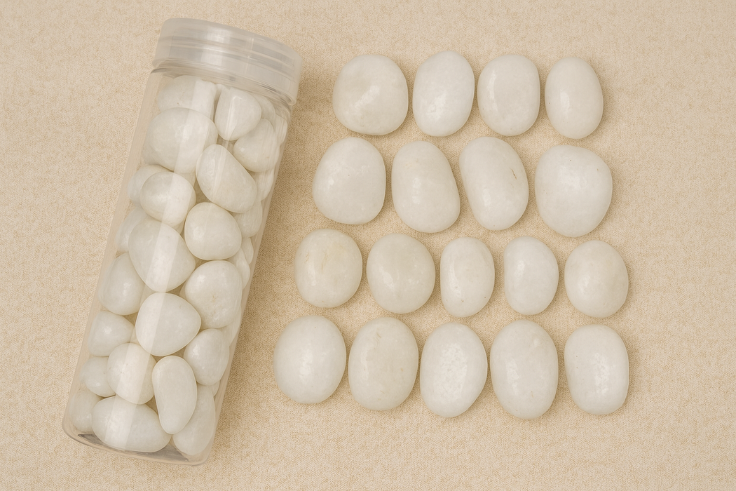 Pearly White Colored Natural Stone for Resin Art