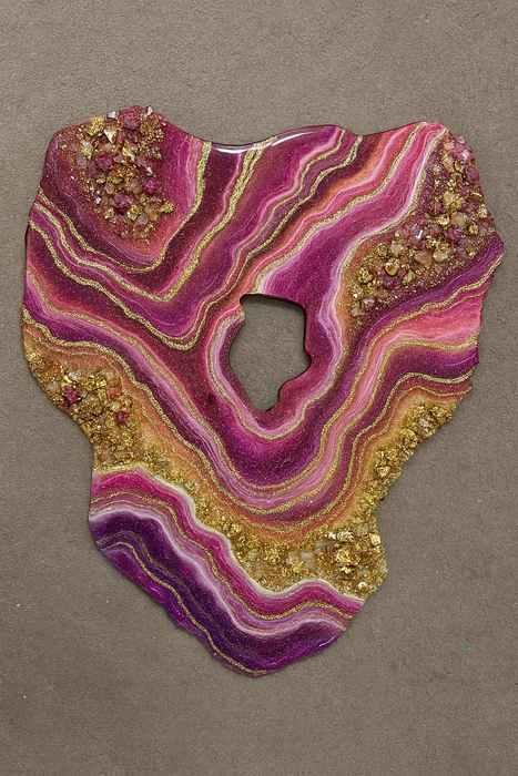 شكل الجيود مع ثقب لوح MDF لفن الراتنج