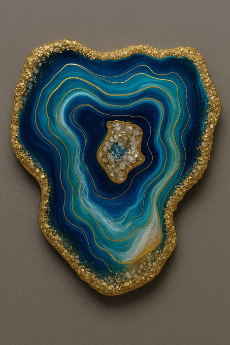 شكل الجيود مع ثقب لوح MDF لفن الراتنج