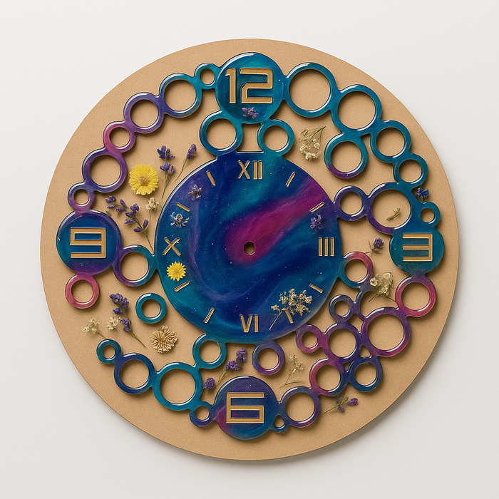 Bubble Shaped MDF Wall Clock Base 50cm (Dia)