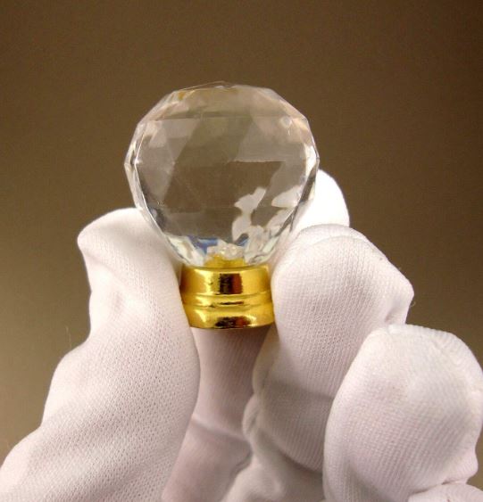 Acrylic Transparent Crystal Diamond Tray Handles for Resin Art(Gold Base) | Fillings - Resinarthub