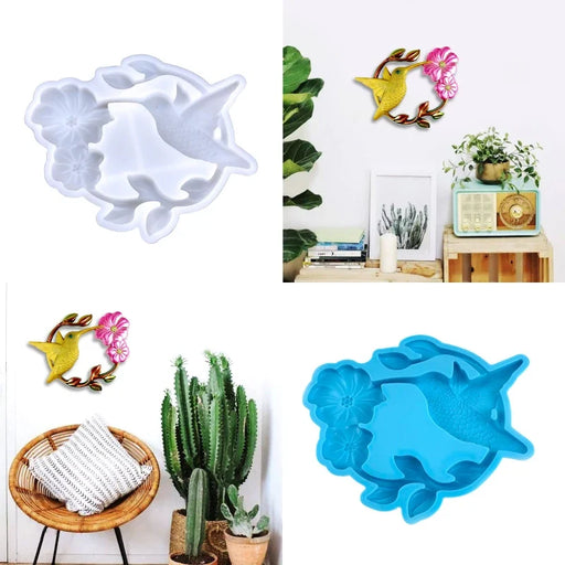 Flower Hummingbird Wall Decoration Resin Mold | Mould - Resinarthub