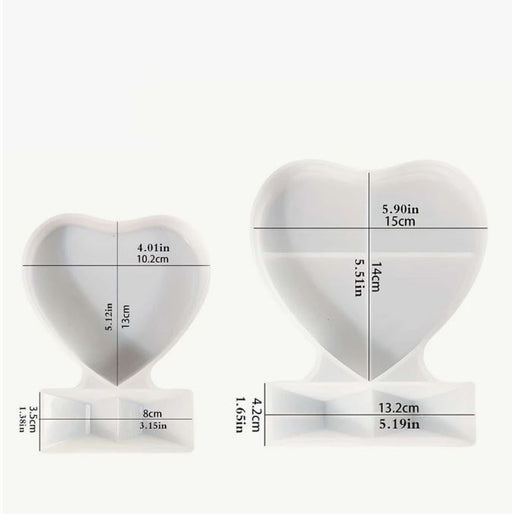 Heart Shaped Photo frame Silicone Mold | Mould - Resinarthub