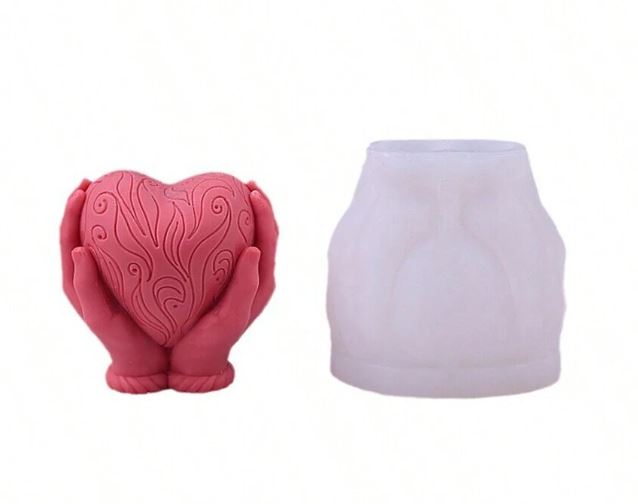 Holding Heart Shaped Silicone Mold | Mould - Resinarthub