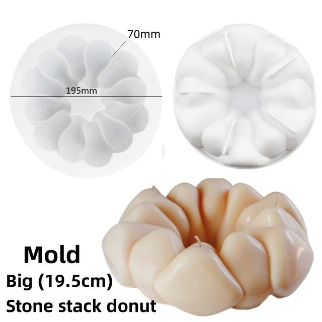 Irregular Stone Stack Candle Mold