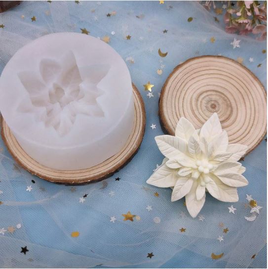 Leaf with Buds Silicone Mold for Candle Making | Mould - Resinarthub