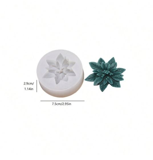 Leaf with Buds Silicone Mold for Candle Making | Mould - Resinarthub