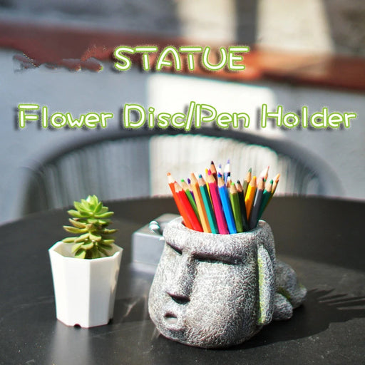 Stone Man Pen Holder Silicone Mold | Mould - Resinarthub
