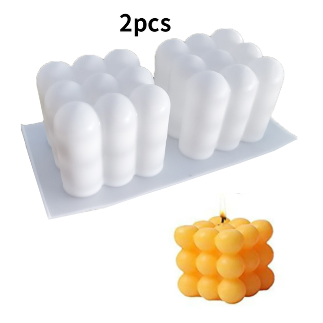Multi Style Bubble Cube Candles Silicone Mold