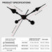 Clock Hands/ Needles Aluminium Large Needle Gold and Silver |  - Resinarthub