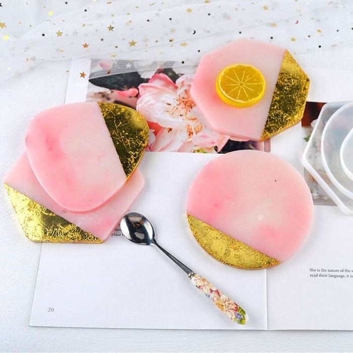 Coaster Geode Shape Resin Silicone Mould with 5 variants | Mould - Resinarthub