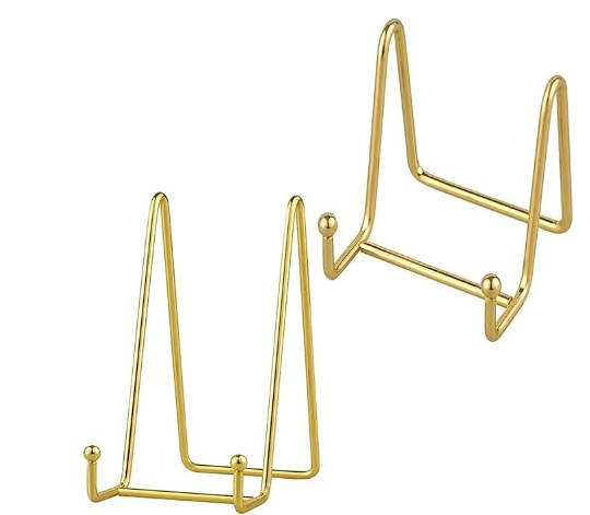 Golden Metal Stand for Table Top Desk Art | Tools - Resinarthub