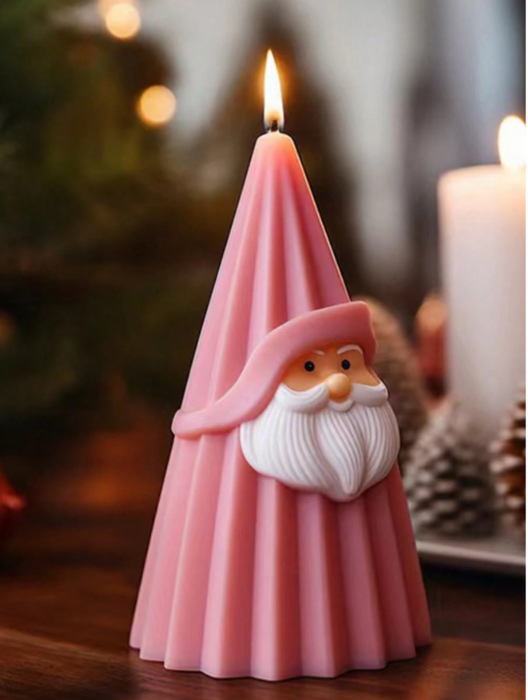 Santa Claus Silicone Pillar Candle Mold