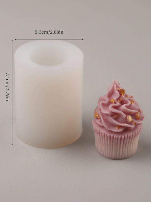 Cupcake Shaped Silicone Mold for Candle Making