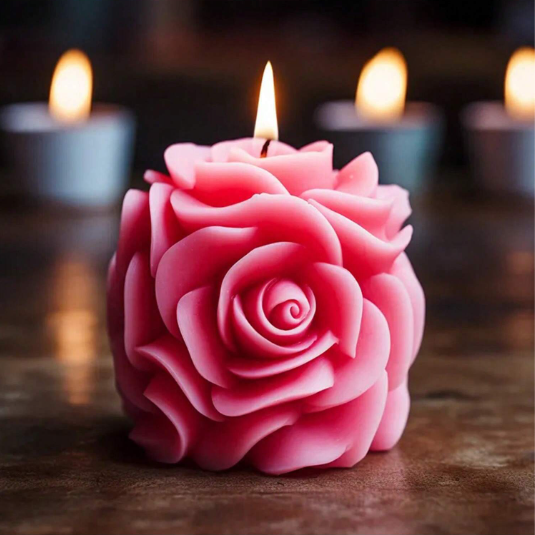 Rose Flower Shaped Silicone Mold for Candle Making