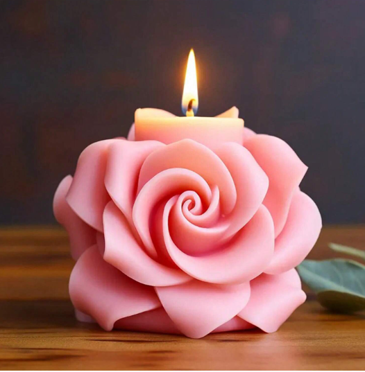 Rose Flower Shaped Silicone Mold for Candle Making