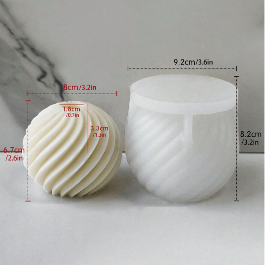 Wave & Sphere Shaped Candle Silicone Mold