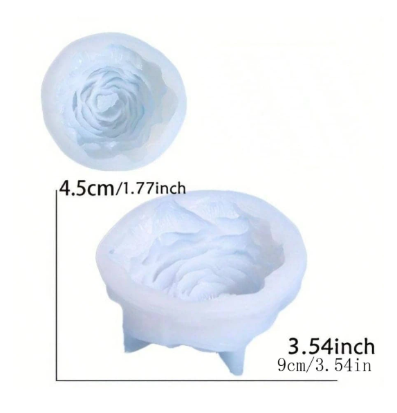 Large Rose 3D Mold for Candle Making