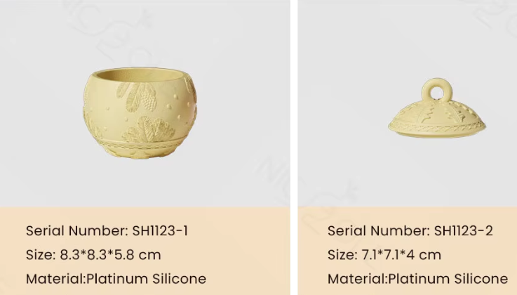 Christmas Ball Candle Jar Mold for Jesmonite Art | Mould - Resinarthub